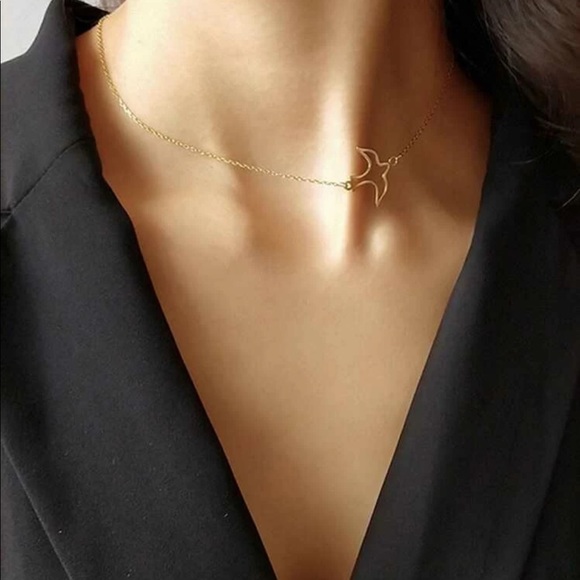 • Cheyenne • Hollow Bird Pendant Choker - Picture 2 of 5